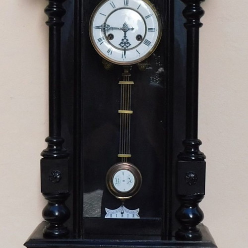 Junghans wooden wall clock neoclassical style, about 130 years old