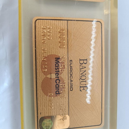 Bank cards Specimen in resin used, set of 3