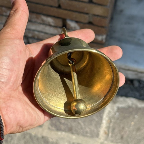 Bronze nautical wall bell, 9×10 cm