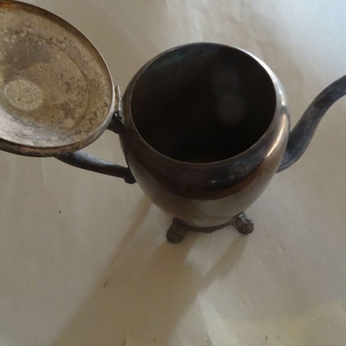 Silver-plated teapot used, 1.125 kg, 25 cm height