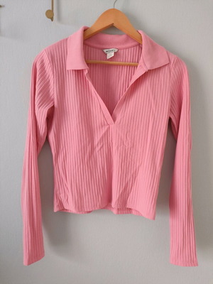 Μπλούζα με γιακά σαν καινούργιο, ροζ, μέγεθος M