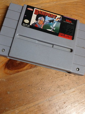 Super Nintendo Rampart cartridge used, moderate condition, USA