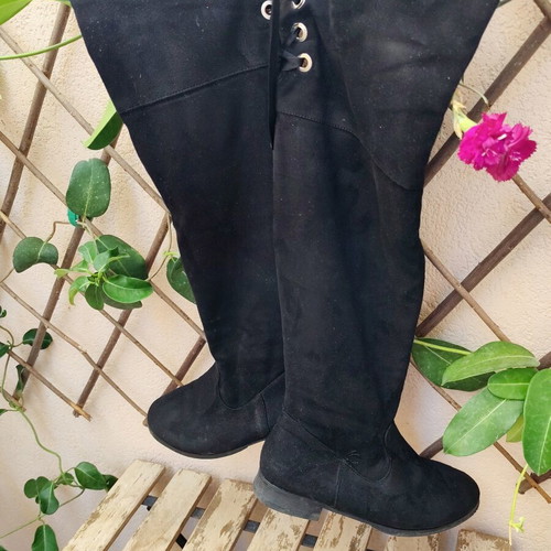 Gisicode black over the knee suede boots size 37, like new