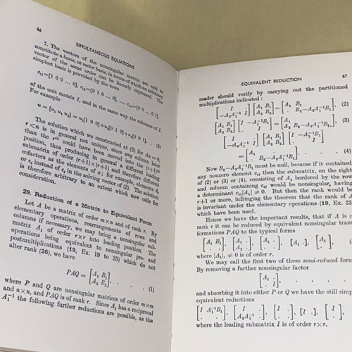 Determinants and Matrices by A.C. Aitken like new, 1962 edition