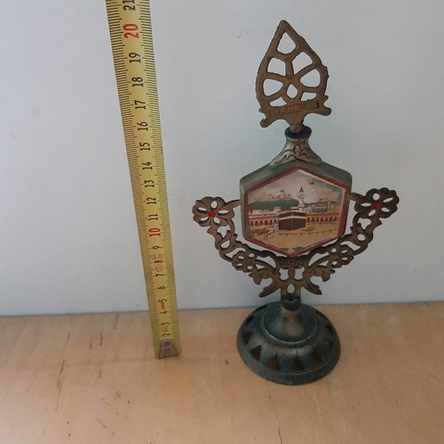 Bronze perfume holder with rotating mirror used