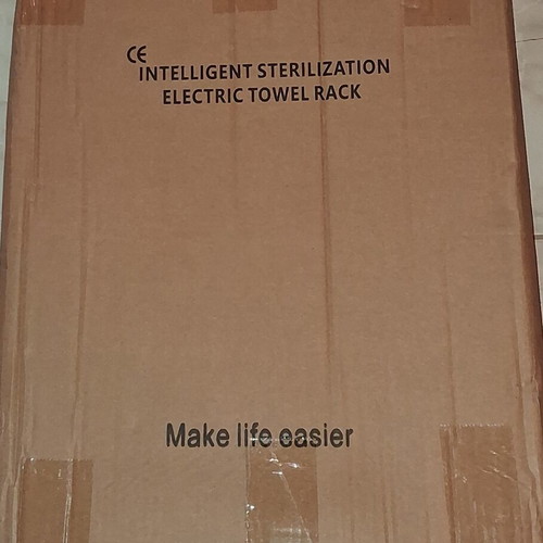 Electric Towel Warmer Radiator Black Touch Screen IPX4 New