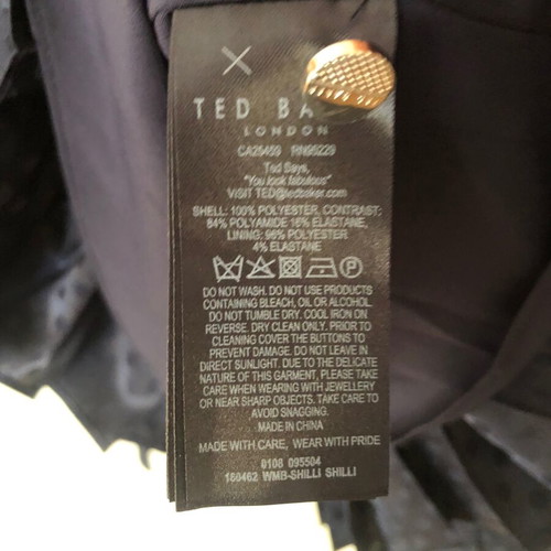 Ted Baker new black blouse size L with lining