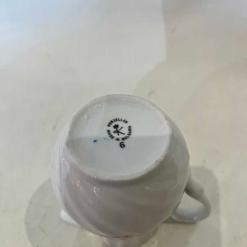 Vintage porcelain milk jug used, made in Bulgaria 10x10.5