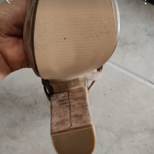 Adam's Shoes suede high-heeled sandals new, size 36, nude
