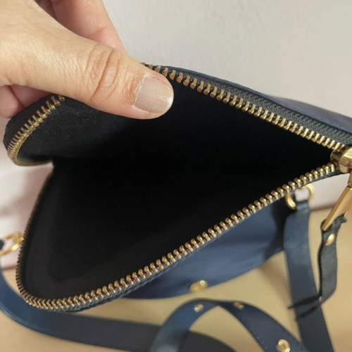 Marc Jacobs crossbody bag, navy blue with gold hardware