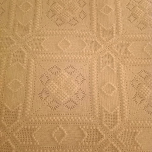 Handmade vintage crochet blanket like new 230x190