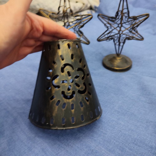 Metal tealight holders like new, set of two