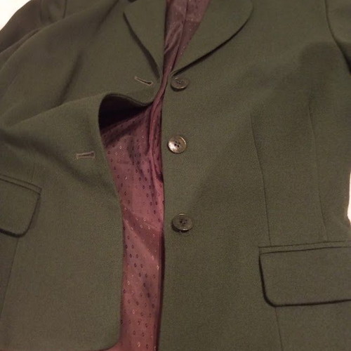 Barami women's skirt suit 100% wool like new, green