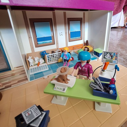 Playmobil Veterinary Clinic with figures and animals