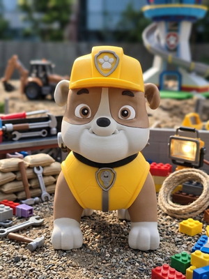 3D φιγούρα Rubble Paw Patrol κατόπιν παραγγελίας