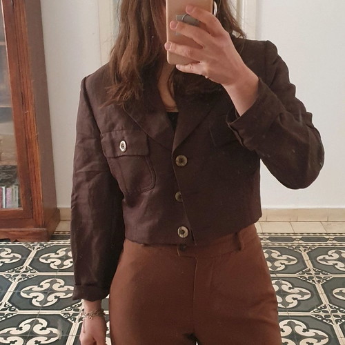 Attrattivo brown cropped blazer S used