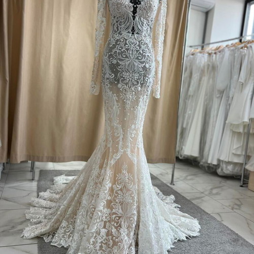 Anna Sposa wedding dress like new, white and beige, size S
