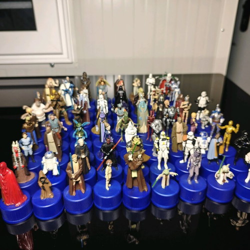 Star Wars Pepsi Bottle Cap Figures used, pack of 78