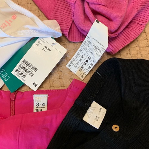 Zara girls' 4-piece set like new, 3-4 years, pink