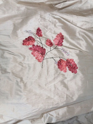 Silk fabric with handmade embroidery 1.80x2.27 new