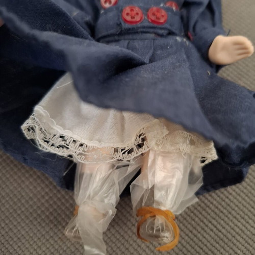 Porcelain doll small used, decorative for baby room or gift