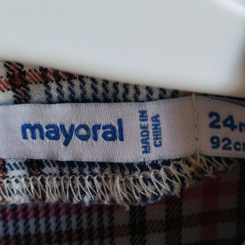 Mayoral baby checked dress for 24 months like new