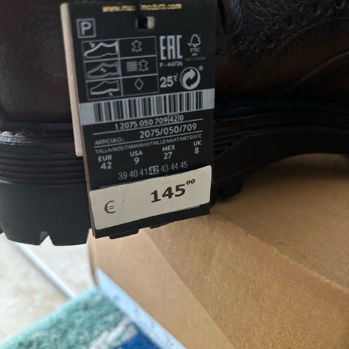 Oxford leather boots new brown Massimo Dutti