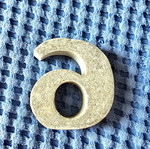 Handmade concrete number 6