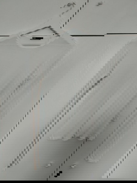 Zara λευκή μπλούζα small medium