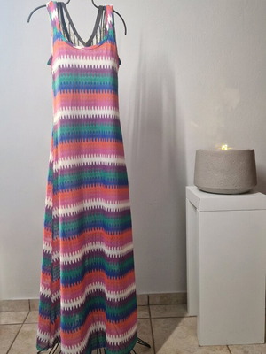Zic Zac Maxi Dress like new, multicolor, lace open back, wide fit