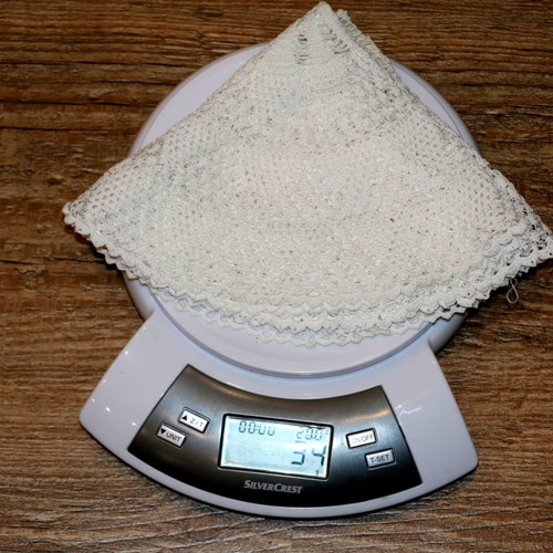 Embroidery set of 2 pieces with crochet used, 29 cm diameter