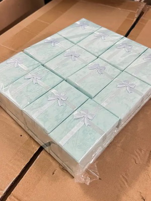 Blue gift box for jewelry new, size 8x5x2.7cm