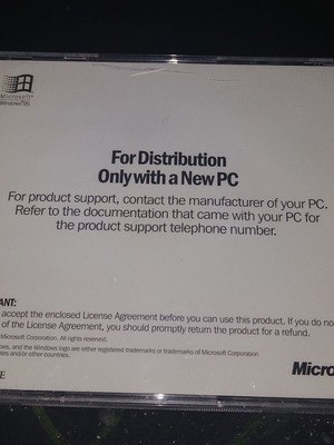 Windows 95 CD used