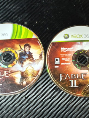 Fable II and Fable III Xbox 360 game discs, PAL European