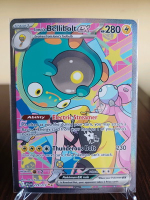 Iono's Bellibolt ex Pokemon card like new from Ascented Heroes set