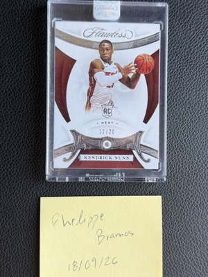 Panini Kendrick Nunn Flawless 12/20 RC rookie card