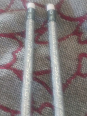 Set of 2 grey pencils with design