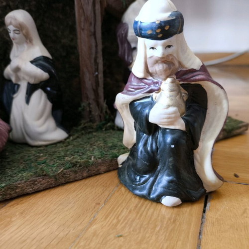Christmas nativity set new with box and figures