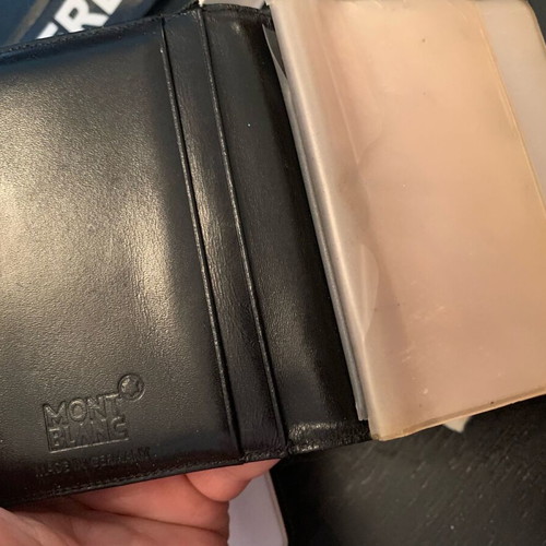Montblanc cardholder used, authentic, black