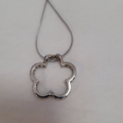 Silver necklace with chain