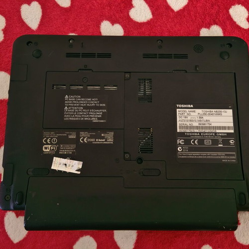 Toshiba NB200 netbook with bag and wireless mouse