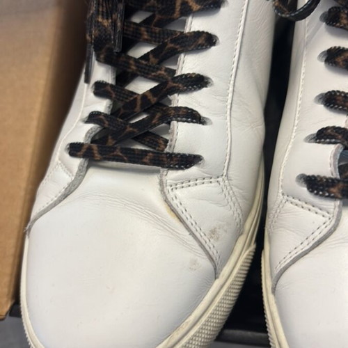 Saint Laurent Paris white leather sneakers size 40.5