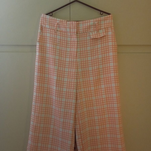 F&F Summer Culotte XL White-Orange Checked Like New