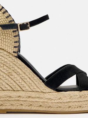 Zara platform sandals like new, black, size 40, 12 cm heel