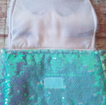 Plush kids backpack panda with sequins used