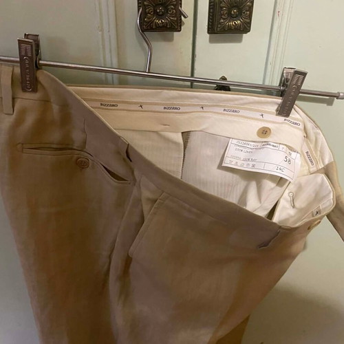 Bizzaro linen men's suit new, beige, size 58