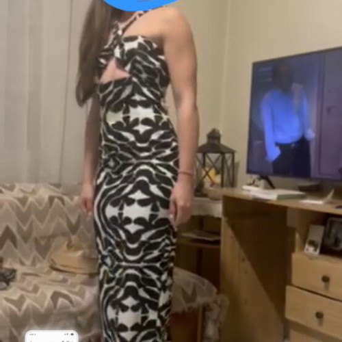 Trilogy dress black and white zebra print like new