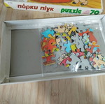 Mika Porky Pig Puzzle 70 Pieces and Disney Memory Board Games used