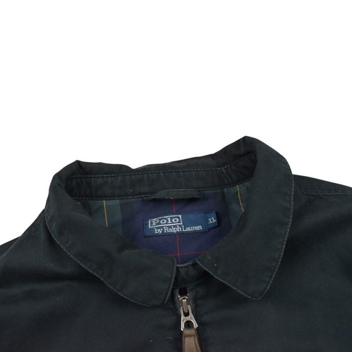 Polo Ralph Lauren Bayport Harrington Jacket black tartan lined, used, XL