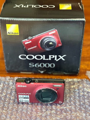 Nikon Coolpix S6000 κόκκινη ψηφιακή φωτογραφική μηχανή σαν καινούργια
